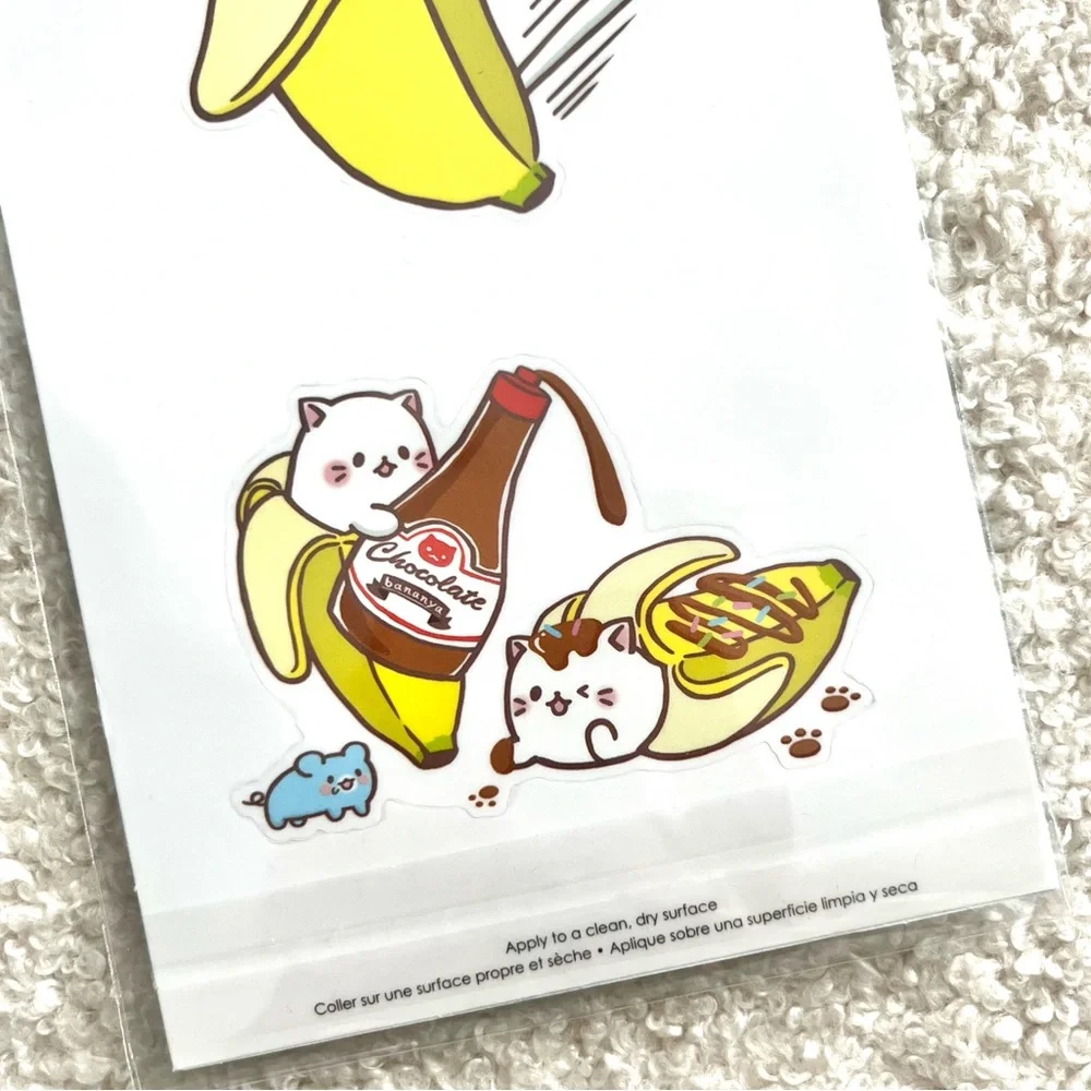 💎 3/$10 Bananya kawaii cat phone sticker decal